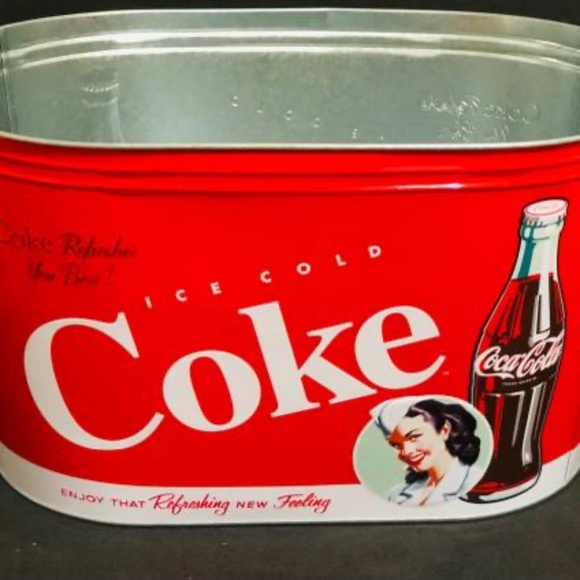 NEW Coke Refreshes You Best! Galvanized Party Tub with Handles - Picture 1 of 6